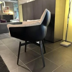 2er Set Stuhl Husk Stoff Sambuco 2619100 Weiß Schale Polyurethanharz Anthrazit Gestell Schwarz Verchromt Lackiert