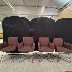 4er Set Stuhl Jalis 541 Stoff 10125 Bordeaux Rot Drahtgestell Lack RAL 010 20 10 Wengenschwarz Mit Filzgleiter