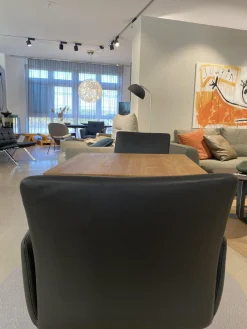 2er Set Stuhl Jalis Leder 179 Mocca Schwarz Gestell M20 Lack Schwarz