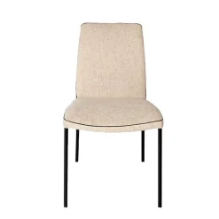 5er Set Stuhl Jaro 100 Stoff Frozen Harmony Beige Gestell Vierfuß Schwarz