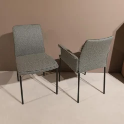 6er Set Stuhl Jaro 200 Stoff Matteo 033 Muscio Grau Keder Comfort Schwarz Gestell Schwarz Pulverbeschichtet Mit Kunststoffgleitern Ohne Tisch