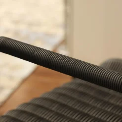 2er Set Stuhl Jimmy 0081 Geflecht Grau Gestell Metall Hochglanz Verchromt