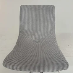 3er Set Stuhl Jona Ohne Armlehne Bezug U9999E Grau Fußkreuz Chrom Mit Drehbeschlag