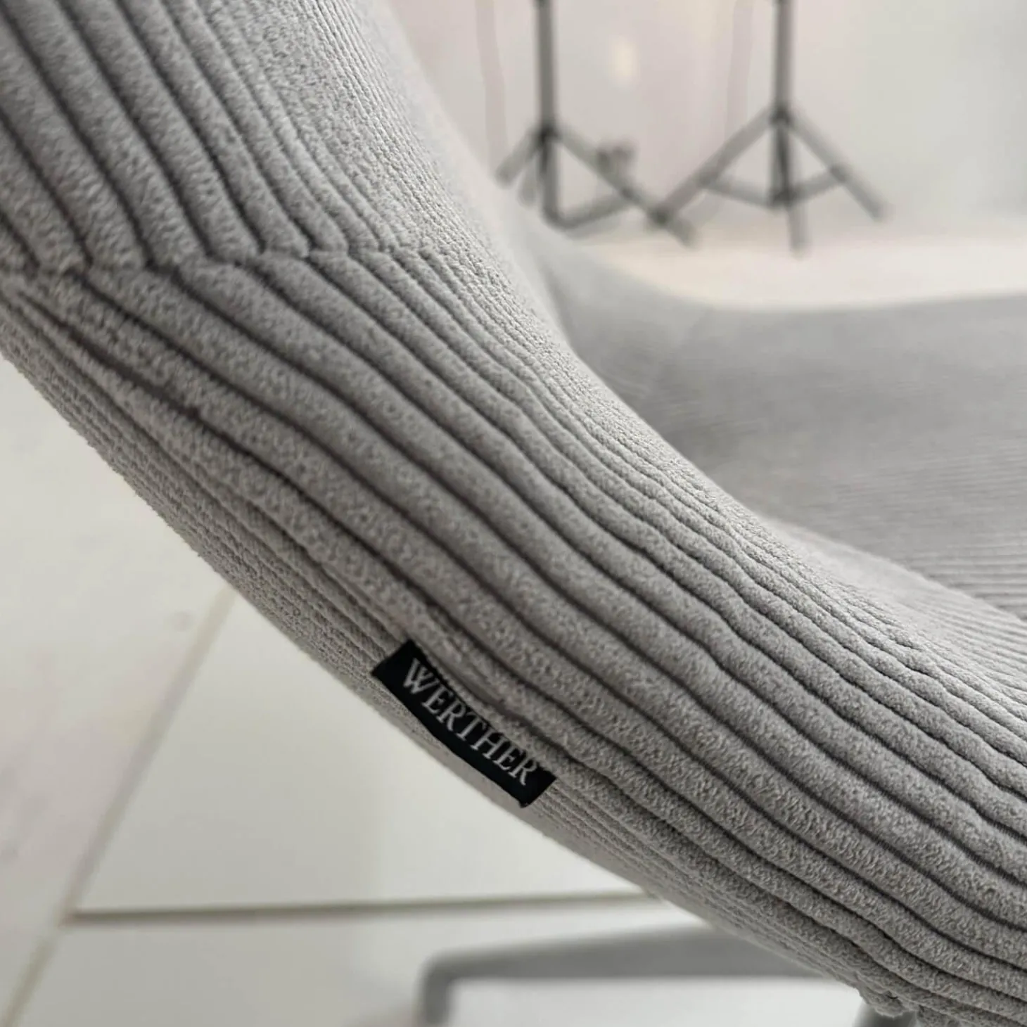 3er Set Stuhl Jona Ohne Armlehne Bezug U9999E Grau Fußkreuz Chrom Mit Drehbeschlag