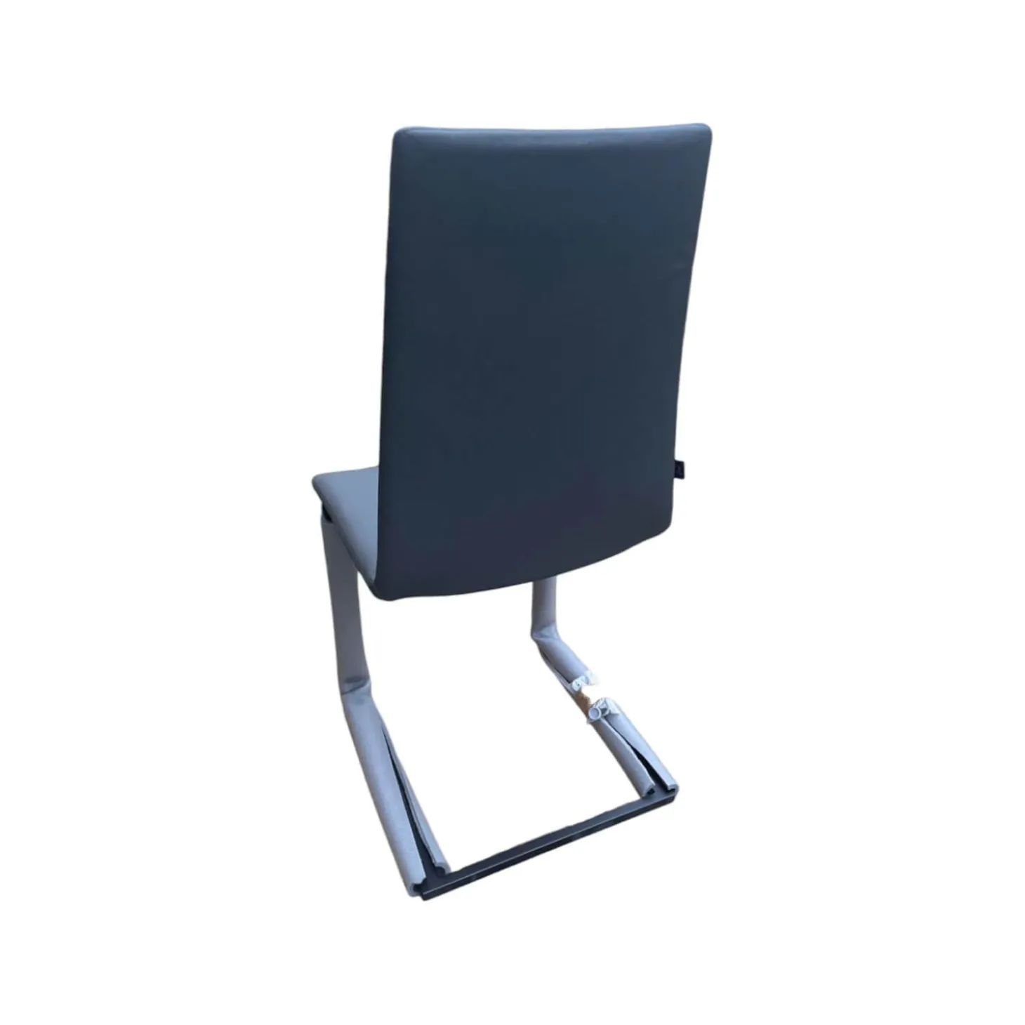 3er Set Stuhl Karma Leder Toledo Anthrazit Gestell Flachstahl Schwarz Mit Und Ohne Armlehnen