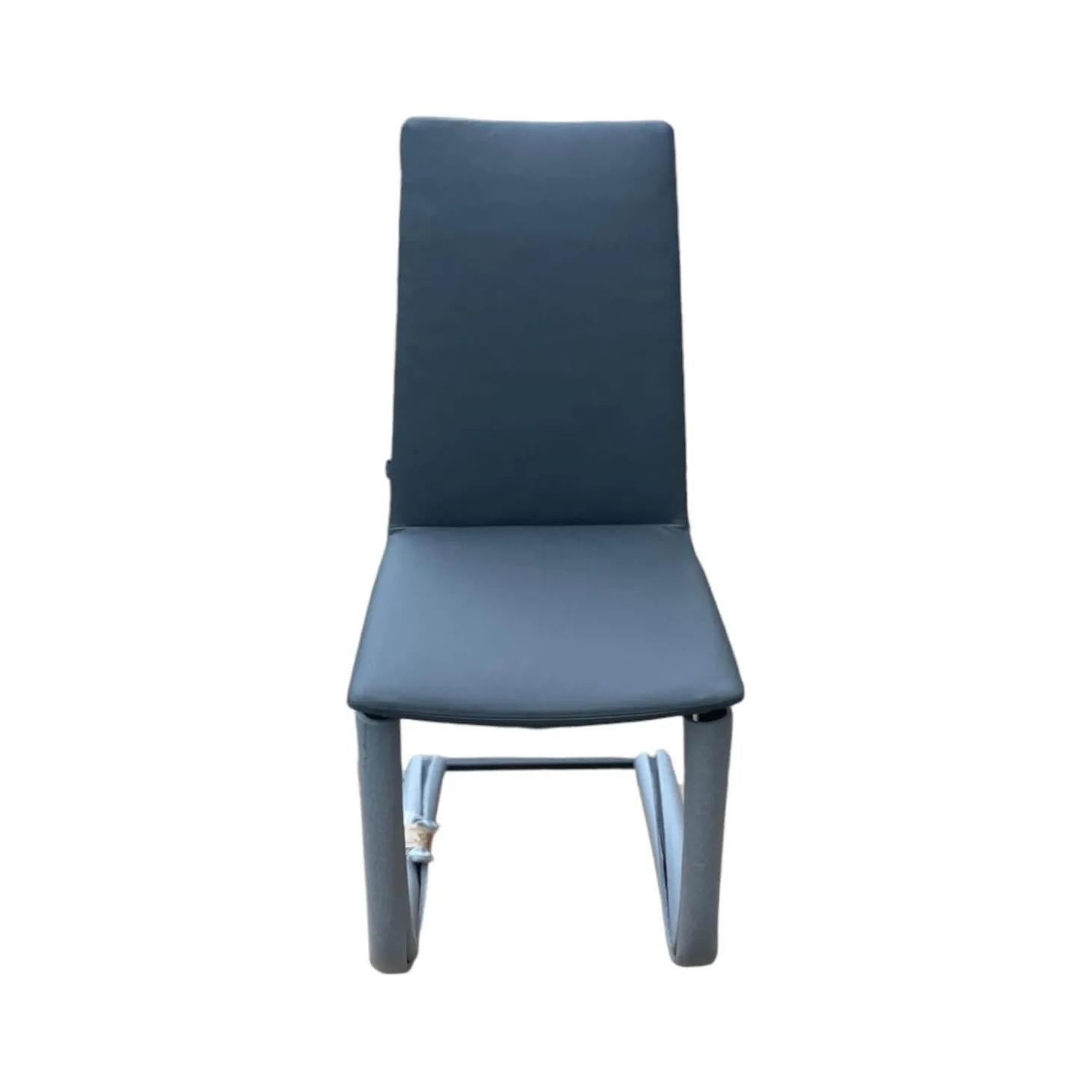 3er Set Stuhl Karma Leder Toledo Anthrazit Gestell Flachstahl Schwarz Mit Und Ohne Armlehnen