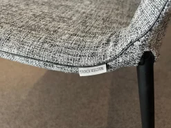 4er Set Stuhl Liz 1302 Stoff Tao 7730 Moonlight 26 Grau Gestell Schwarz Matt Pulverbeschichtet