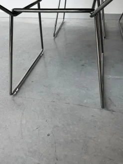 6er Set Stuhl Neil Leder Saddle Tortora 29 Braun Beige Gestell Metall Schwarz Chrom