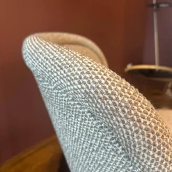 2er Set Stuhl Ona Cocktail Stoff Sahco Safire 0004 Grau Gestell Stahl Messing Grau