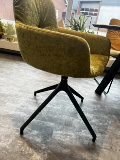 6er Set Stuhl Pelle Stoff Oxford 503 Senf Gelb Und 400 Gelb Untergestell Anthrazit Inklusive Gleiter