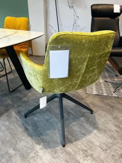 6er Set Stuhl Pelle Stoff Oxford 503 Senf Gelb Und 400 Gelb Untergestell Anthrazit Inklusive Gleiter