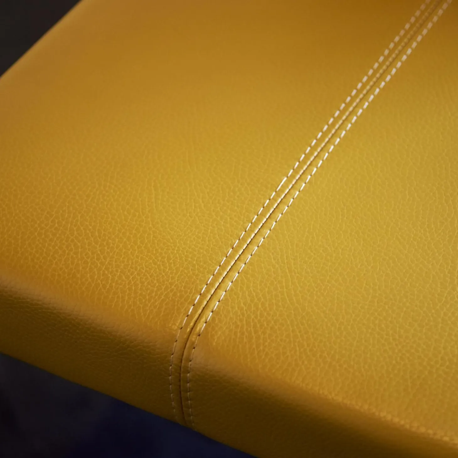 4er Set Stuhl Penthouse Leder Gelb Gestell Silber