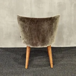 2er Set Stuhl Polo Cocktail Stoff Emilia B-121 Untergestell Nussbaum Geölt Mit Drehfunktion Und Rückholmechanik