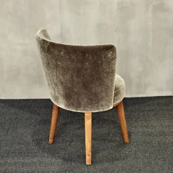 2er Set Stuhl Polo Cocktail Stoff Emilia B-121 Untergestell Nussbaum Geölt Mit Drehfunktion Und Rückholmechanik