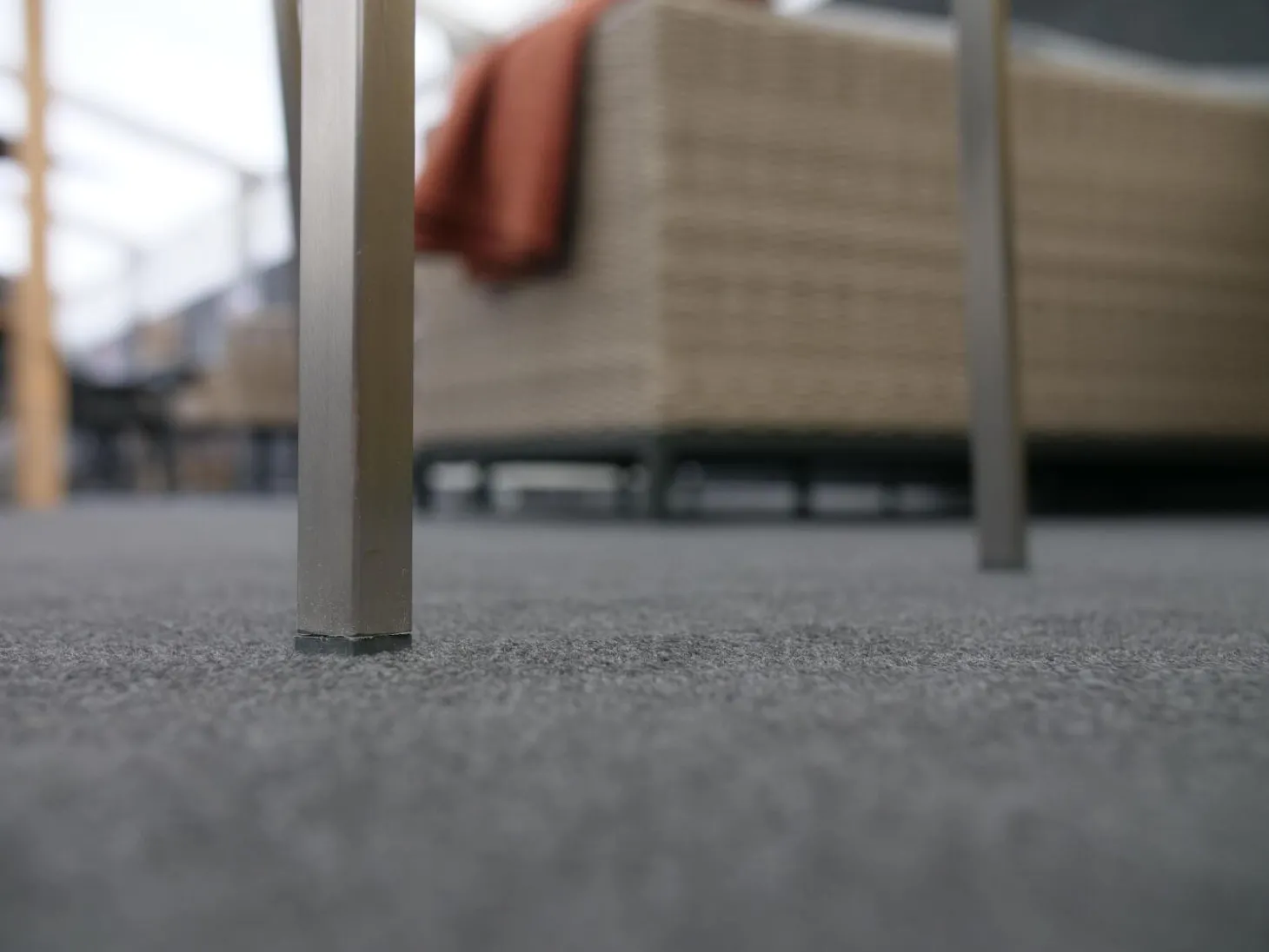 8er Set Stuhl Quadux Stoff Sunbrella Smoke 7001 Gestell Edelstahl