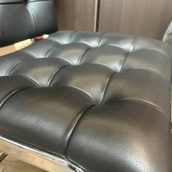 2er Set Stuhl RH 0305 02 Leder 24 Select 11 Black Gestell Stahl Flachrohr Hochglanz Verchromt