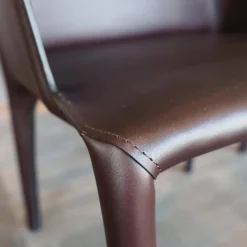 4er Set Stuhl Saddle Chair Leder Saddle Braun 2 Stühle Mit 2 Stühle Ohne Armlehne