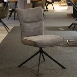 6er Set Stuhl Setubal Vintagelook Dunkelgrau Und Olive Grün Gestell Oval Schwarz Matt Lackiert