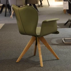 6er Set Stuhl Setubal Vintagelook Dunkelgrau Und Olive Grün Gestell Oval Schwarz Matt Lackiert