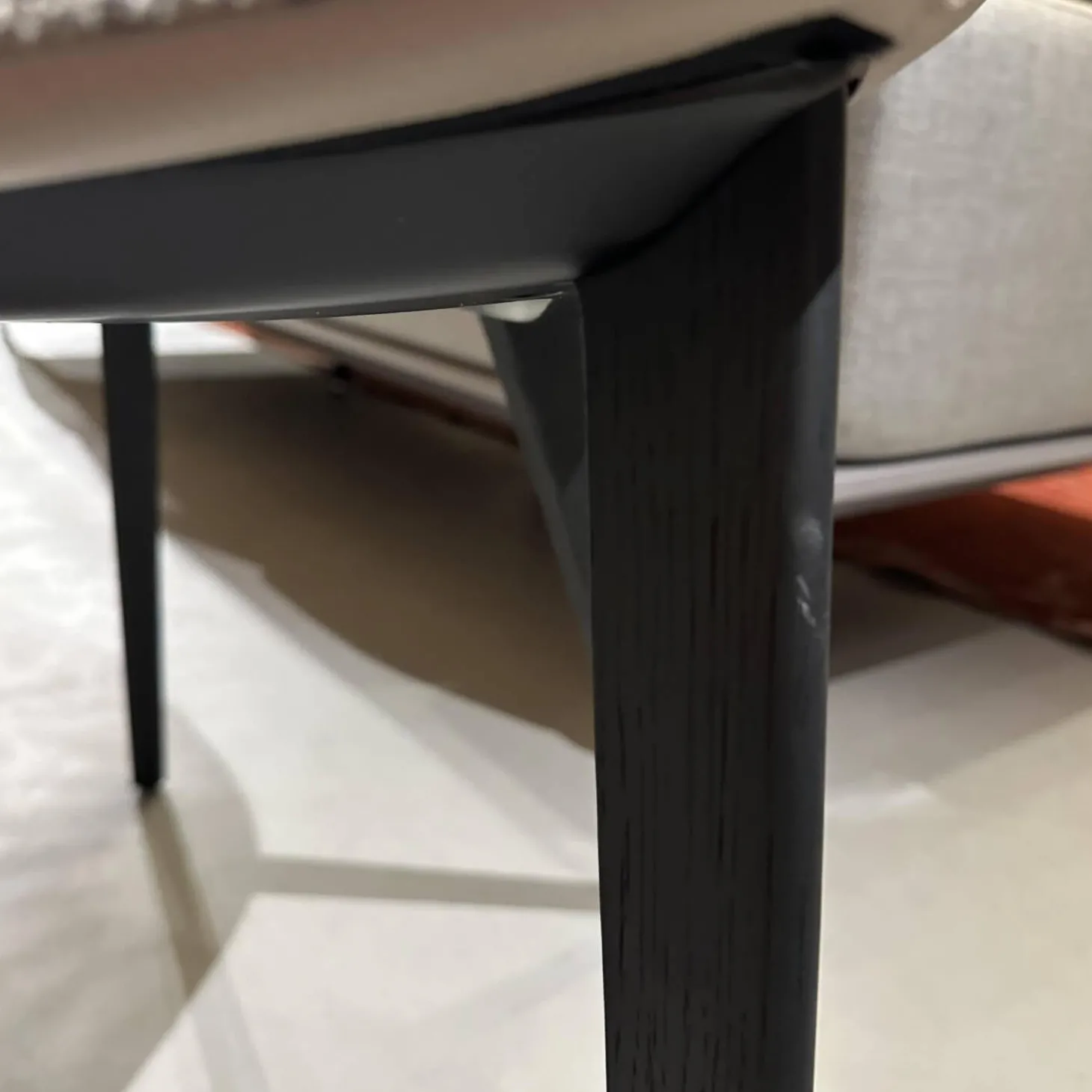 2er Set Stuhl Sheru 1430 C Stoff Talent 10787896 Grau Rücken Leder Rodeo Soft 1417 Pebble Grau Braun Füße Eiche Alurahmen Schwarz