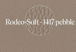 2er Set Stuhl Sheru 1430 C Stoff Talent 10787896 Grau Rücken Leder Rodeo Soft 1417 Pebble Grau Braun Füße Eiche Alurahmen Schwarz