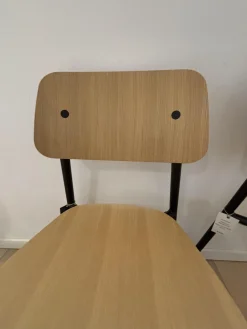 2er Set Stuhl Studie Eichenholz Furniert Gestell Aluminiumrohr Schwarz