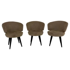 3er Set Stuhl Trick XL Bezug Stoff U9999T Divan Braun Grau Holzuntergestell Schwarz Gebeizt Mit Drehbeschlag Einmal Mit Rückstellfunktion