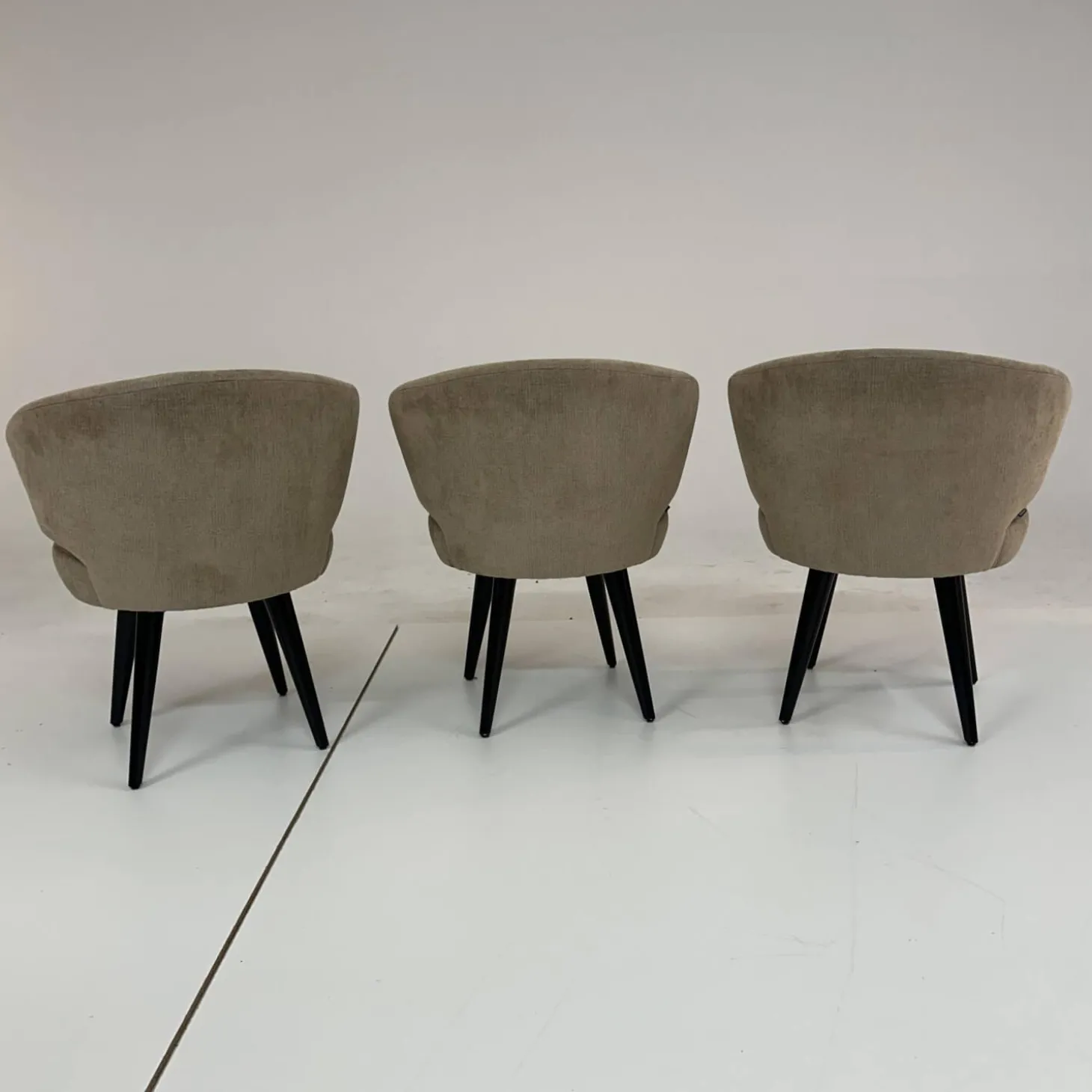 3er Set Stuhl Trick XL Bezug Stoff U9999T Divan Braun Grau Holzuntergestell Schwarz Gebeizt Mit Drehbeschlag Einmal Mit Rückstellfunktion