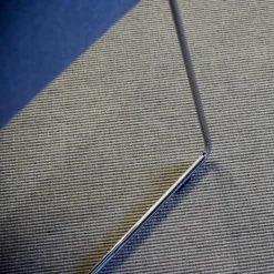 4er Set Stuhl Trient Stoff 10 113 London Dess Milchkaffe Grau Weiß Gestell Chrom Glanz