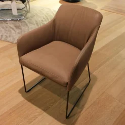 4er Set Stuhl Youma Casual Leder Kenia Rock 19 Braun Drahtkufengestell M11 Schwarz