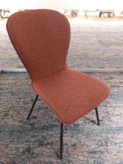 6er Set Stuhlgruppe Blake Four Innen Stoff Shock SHO300 Bordeaux Rot Außen Leder Tendens LD1400 Lava Grau Braun Gestell Metall Pulverbeschichtet Anthrazit