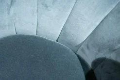 2er Set Stuhlsessel Loafer Stoff Velvet 10 Twilight Grau Gestell Schwarz