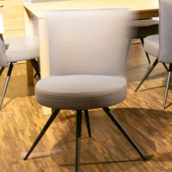 6-er Stuhlgruppe LS 010317 Bezug Amsterdam Blau Gestell Metall Anthrazit Matt