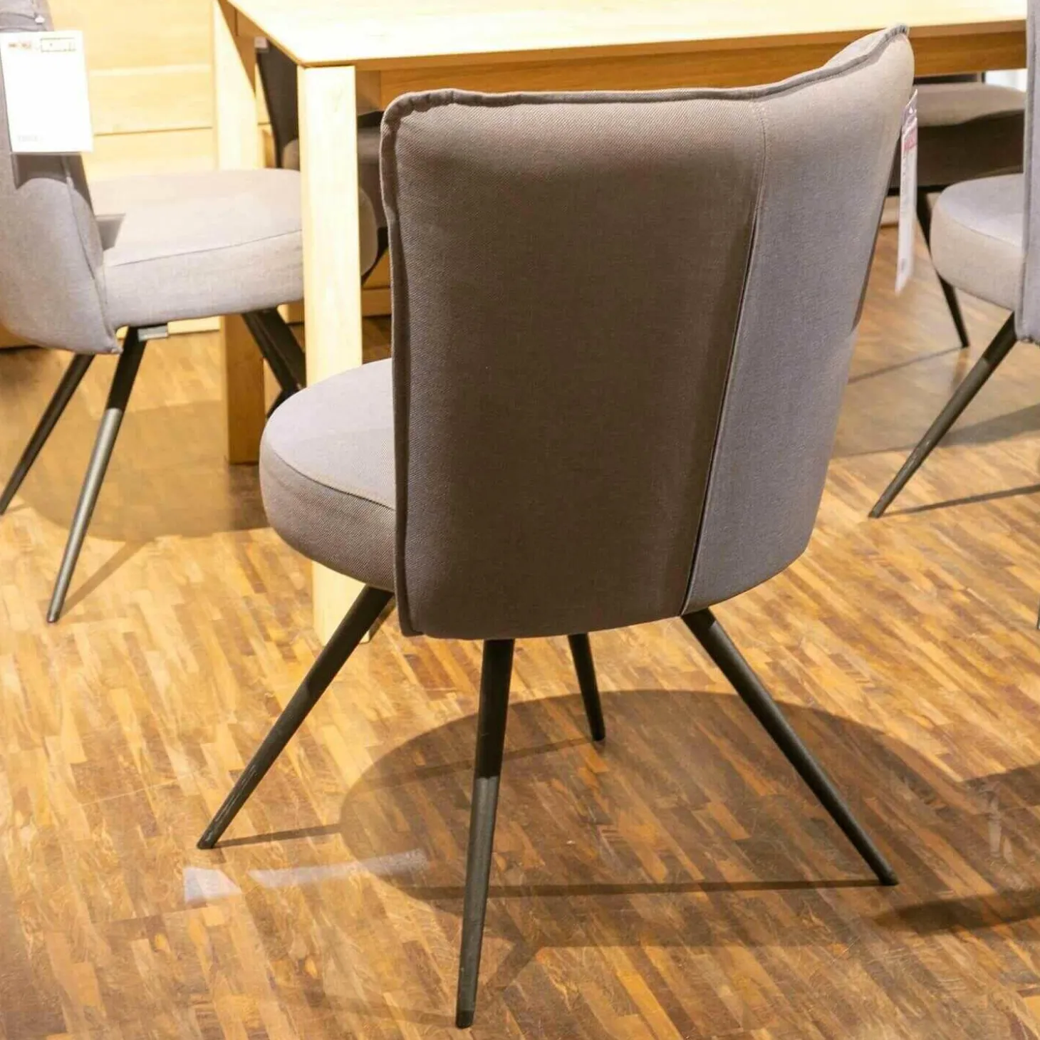 6-er Stuhlgruppe LS 010317 Bezug Amsterdam Blau Gestell Metall Anthrazit Matt