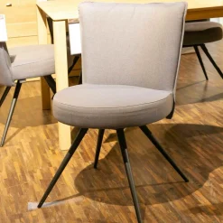 6-er Stuhlgruppe LS 010317 Bezug Amsterdam Blau Gestell Metall Anthrazit Matt