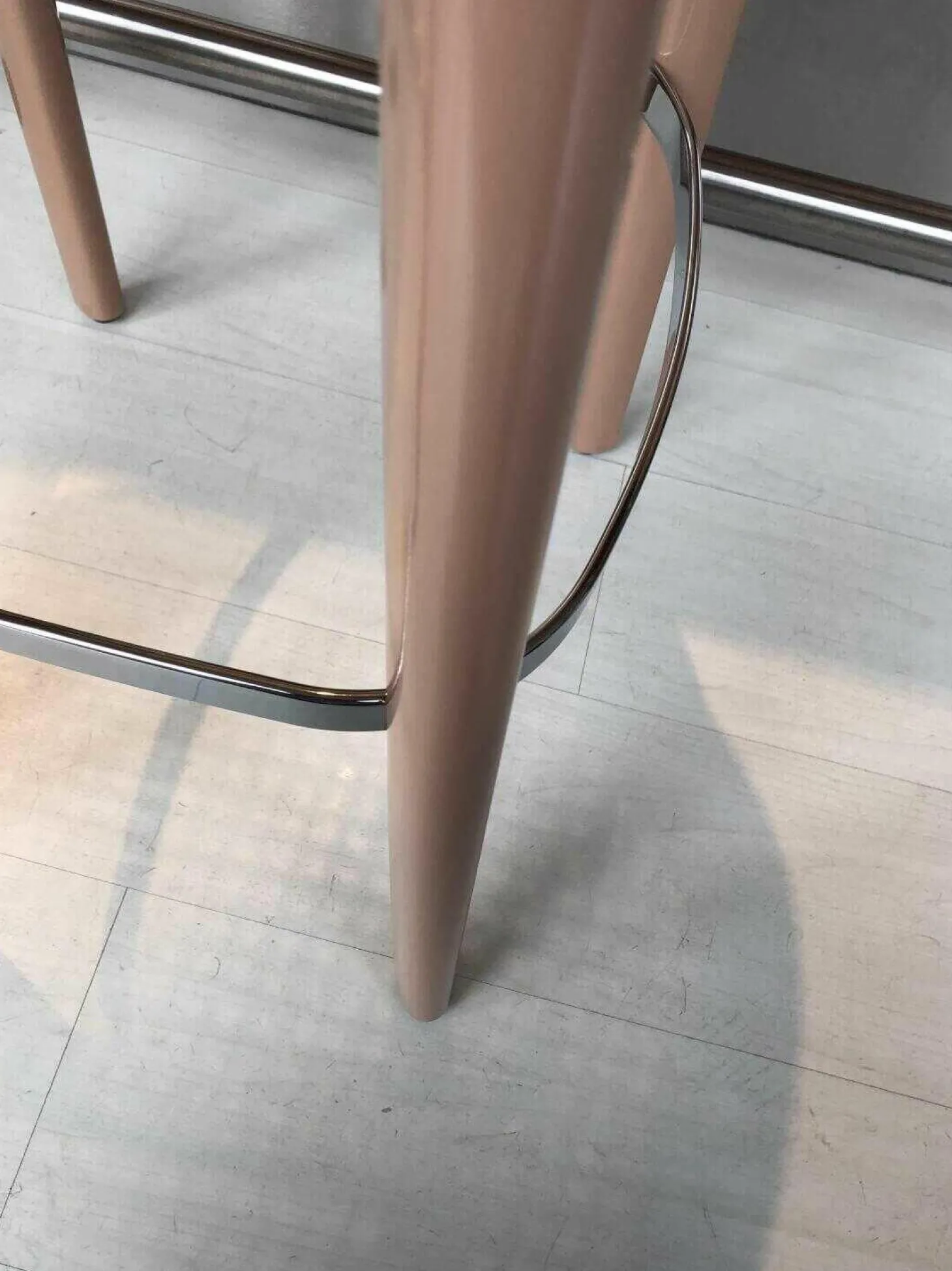 3er-Set 118 H Barstuhl Buche Hochglanz Lackiert Altrosa