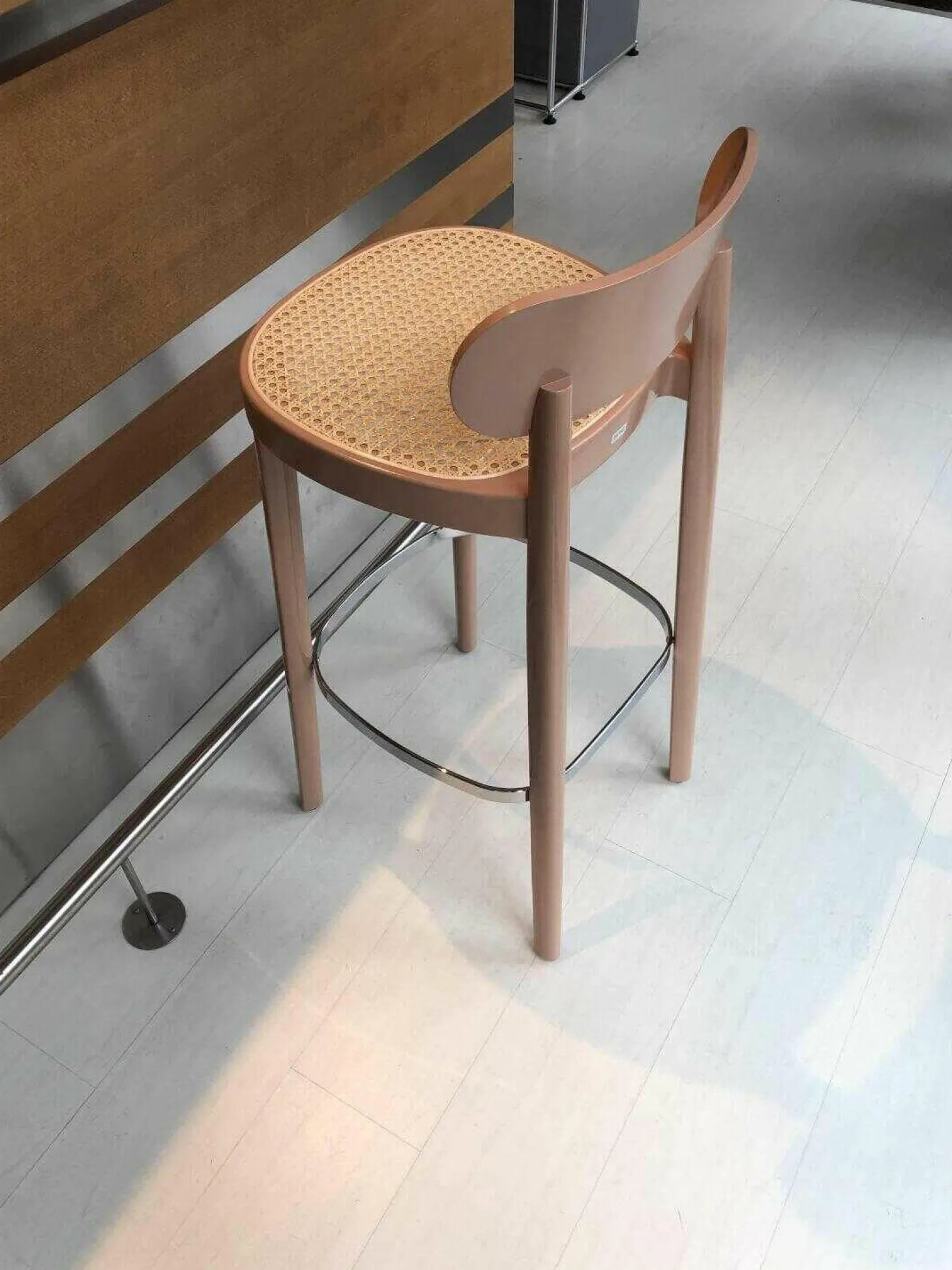 3er-Set 118 H Barstuhl Buche Hochglanz Lackiert Altrosa