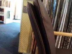 4er-Set Armlehnstühle Leder 508 Dark Brown Gestell Lackiert