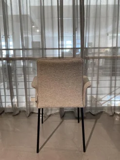 4er-Set Armlehnstuhl Jaro 200 Stoff 071 Ash Beige Grau Gestell Schwarz Gepulvert