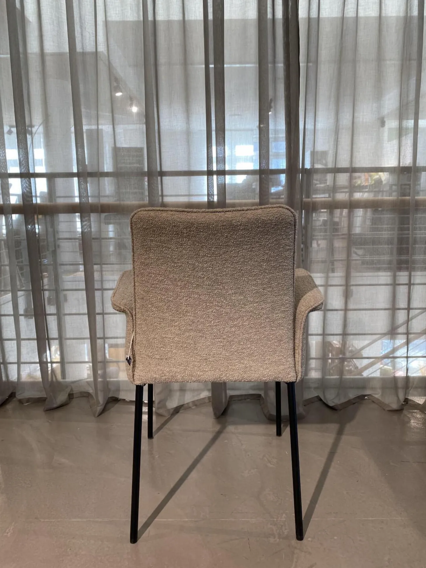 4er-Set Armlehnstuhl Jaro 200 Stoff 071 Ash Beige Grau Gestell Schwarz Gepulvert