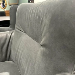 6er-Set Armlehnstuhl Leder Idaho Graphit Grau Sparkfuß Stahl Schwarz Drehbar