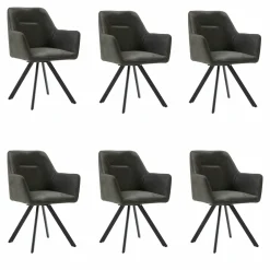 6er-Set Armlehnstuhl Lindale Stoff Guarda Anthrazit