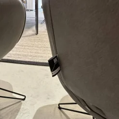 6er-Set Armlehnstuhl WK 708 Stoff JAB A91062 Rosa Und Leder Granada Steel Grau Drehgestell Schwarz