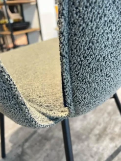 2er-Set Armlehnstuhl Yanis Stoff Alpine ALP203 Thyme Grau Gestell Anthrazit Schwarz