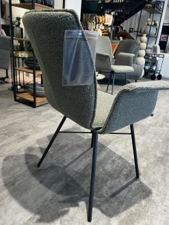 2er-Set Armlehnstuhl Yanis Stoff Alpine ALP203 Thyme Grau Gestell Anthrazit Schwarz