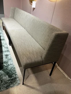 2er-Set Bank Juna Stoff Sama CK2763 Mud 094 Grau Gestell Metall Schwarz Pulverbeschichtet