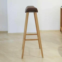 2er-Set Barhocker Kya Basic Leder Oman Coffee 501