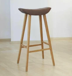 2er-Set Barhocker Kya Basic Leder Oman Coffee 501