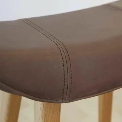 2er-Set Barhocker Kya Basic Leder Oman Coffee 501