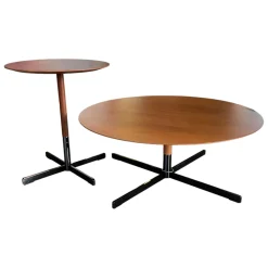 2er-Set Beistelltisch Bob Canaletto Nussbaum Braun